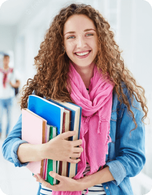Estudiante con beneficios financieros